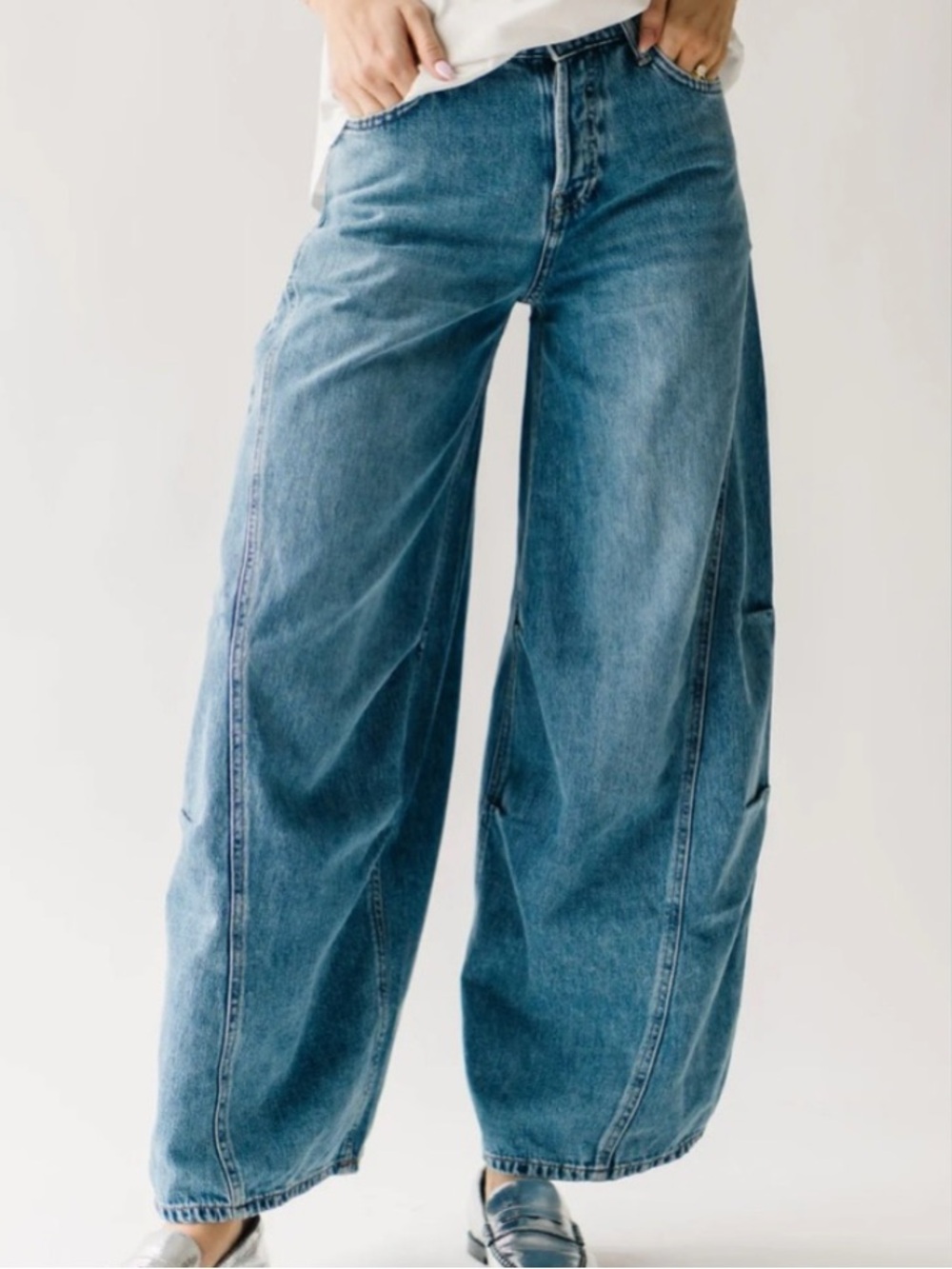 Free People We The Free Westward Demi Barrel WideLeg Jeans - Picture 4 of 10